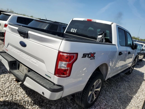 2020 Ford F-150 XL with VIN 1FTEW1EP0LKE72031, listed as a Copart auction lot 46611965 with 77,565 mi miles and Salvage Title. Bid and sale history available at carsss.com. Image 3.