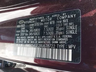 2024 Hyundai Palisade Limited z VIN KM8R54GE2RU678722, wystawiony jako IAAI lot #42052885 z przebiegiem 19 757 mil mil oraz . Historia ofert i sprzedaży dostępna na DreamBid. Obrazek 9.