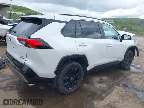 2024 Toyota RAV4 Hybrid SE with VIN 2T3T6RFV3RW066117, listed as a IAAI auction lot 42198742 with 12,352 mi miles and . Bid and sale history available at DreamBid. Image 4.