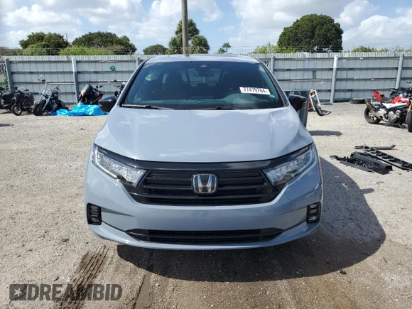 2023 Honda Odyssey Sport with VIN 5FNRL6H71PB068791, listed as a Copart auction lot 77479764 with 15,667 mi miles and Salvage Title. Bid and sale history available at carsss.com. Image 5.