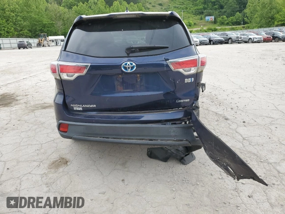 2016 Toyota Highlander Hybrid Limited with VIN 5TDDCRFH5GS016938, listed as a Copart auction lot 55999704 with 64,753 mi miles. Bid and sale history available at carsss.com. Image 6.