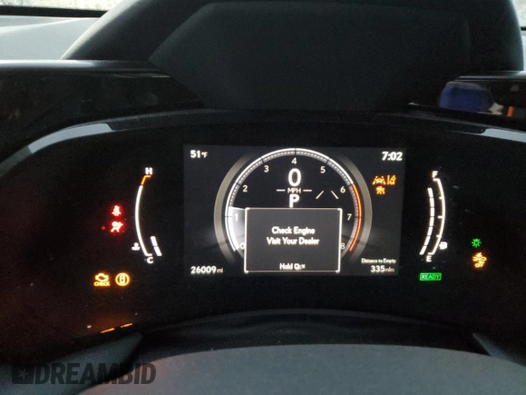 2023 Lexus NX 350h Luxury with VIN 2T2HKCEZ5PC010928, listed as a Copart auction lot 82840894 with 26,009 mi miles and Salvage Title. Bid and sale history available at DreamBid. Image 9.