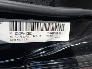 2013 Dodge Dart SE with VIN 1C3CDFAA4DD302311, listed as a IAAI auction lot 41939129 with 178,285 mi miles and . Bid and sale history available at carsss.com. Image 9.