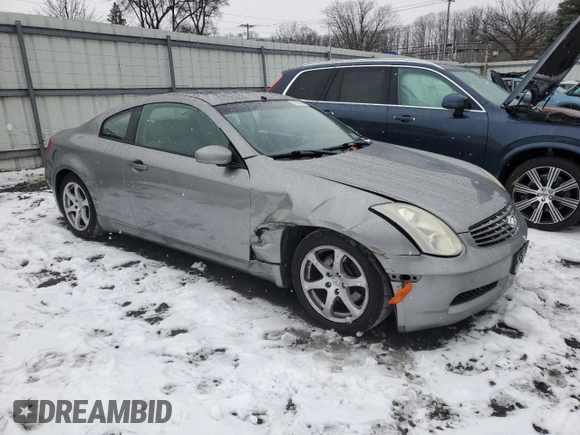2006 Infiniti G35 Coupe with VIN JNKCV54E36M719048, listed as a Copart auction lot 83320084 with 177,353 mi miles and Salvage Title. Bid and sale history available at carsss.com. Image 4.