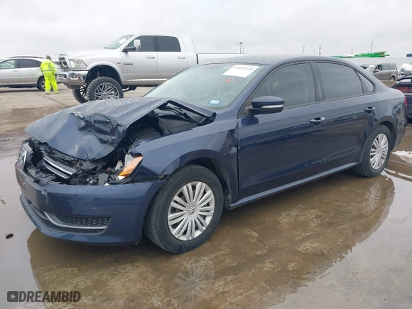 2014 Volkswagen Passat Wolfsburg Ed with VIN 1VWAS7A30EC049721, listed as a IAAI auction lot 41097234 with 139,843 mi miles. Bid and sale history available at carsss.com. Image 2.