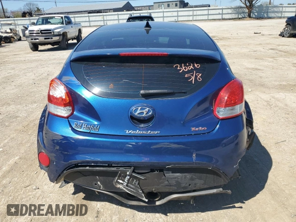 2016 Hyundai Veloster Turbo with VIN KMHTC6AE6GU263626, listed as a Copart auction lot 48868384 with 96,696 mi miles and Non Repairable. Bid and sale history available at carsss.com. Image 6.