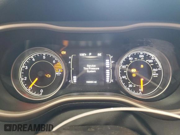 2017 Jeep Cherokee Altitude with VIN 1C4PJLABXHW586048, listed as a Copart auction lot 62674745 with 106,334 mi miles and Salvage title. Bid and sale history available at DreamBid. Image 9.