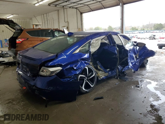 2019 Honda Accord Sport with VIN 1HGCV1F39KA078376, listed as a Copart auction lot 51296385 with 122,576 mi miles and Non Repairable. Bid and sale history available at DreamBid. Image 3.