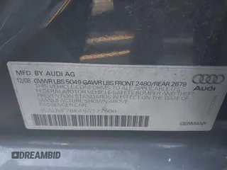 2009 Audi A4 Premium z VIN WAUVF78K49A177500, wystawiony jako IAAI lot #42466678 z przebiegiem 142 271 mil mil oraz . Historia ofert i sprzedaży dostępna na DreamBid. Obrazek 9.