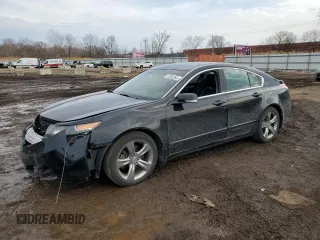 2012 Acura TL Tech Auto with VIN 19UUA9F55CA008438, listed as a Copart auction lot 47656365 with 152,854 mi miles and Salvage Title. Bid and sale history available at carsss.com. Image 1.