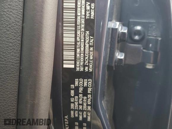 2021 Jeep Renegade Latitude with VIN ZACNJDBB6MPN30754, listed as a Copart auction lot 57025535 with 16,133 mi miles and Salvage title. Bid and sale history available at DreamBid. Image 14.