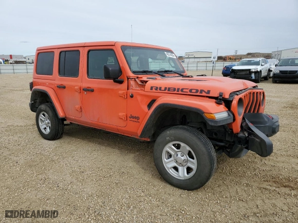 2019 Jeep Wrangler Unlimited Rubicon with VIN 1C4HJXFG5KW594789, listed as a Copart auction lot 46870275 with 104,017 mi miles and Clean Title. Bid and sale history available at carsss.com. Image 4.