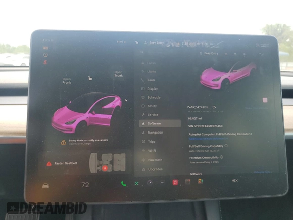2021 Tesla Model 3 Standard Range Plus z VIN 5YJ3E1EAXMF973450, wystawiony jako Copart lot #52766645 z przebiegiem 66 827 mil mil oraz Szkoda całkowita • Salvage title. Historia ofert i sprzedaży dostępna na DreamBid. Obrazek 9.