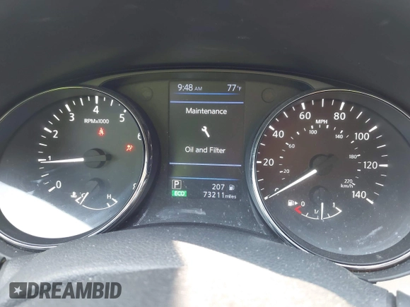 2020 Nissan Rogue S with VIN 5N1AT2MTXLC709092, listed as a IAAI auction lot 42396667 with 73,211 mi miles and . Bid and sale history available at DreamBid. Image 7.