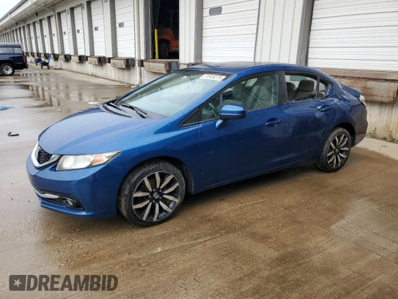 2015 Honda Civic Sedan EX-L with VIN 2HGFB2F96FH504029, listed as a Copart auction lot 51946275 with 142,837 mi miles and Salvage Title. Bid and sale history available at carsss.com. Image 1.