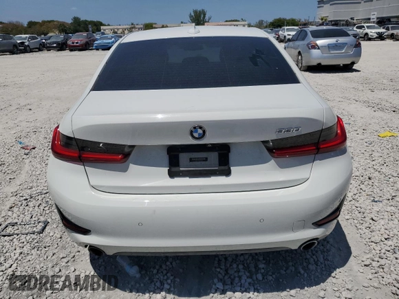 2019 BMW 3 Series 330i with VIN 3MW5R1J56K8A04250, listed as a Copart auction lot 53336355 with 105,543 mi miles and Salvage Title. Bid and sale history available at carsss.com. Image 6.