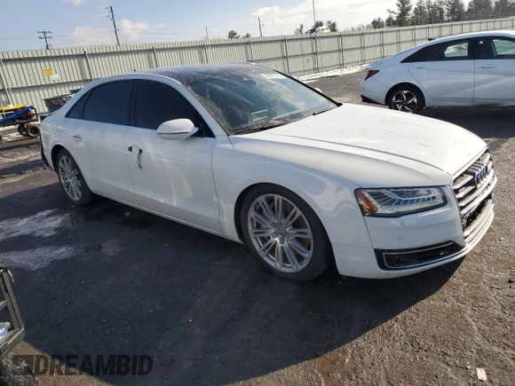 2016 Audi A8 3.0T with VIN WAU34AFD7GN008642, listed as a Copart auction lot 88980125 with 78,861 mi miles and Salvage title. Bid and sale history available at DreamBid. Image 4.