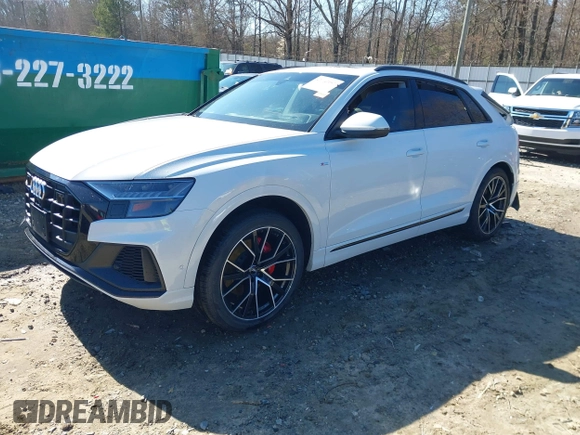 2019 Audi Q8 Prestige z VIN WA1FVAF12KD038238, wystawiony jako IAAI lot #41740092 z przebiegiem 55 699 mil mil oraz . Historia ofert i sprzedaży dostępna na DreamBid. Obrazek 18.