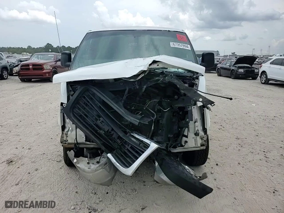 2017 GMC Savana Cargo Van with VIN 1GTW7AFF7H1904084, listed as a Copart auction lot 67357994 with 184,983 mi miles and Salvage Title. Bid and sale history available at carsss.com. Image 12.