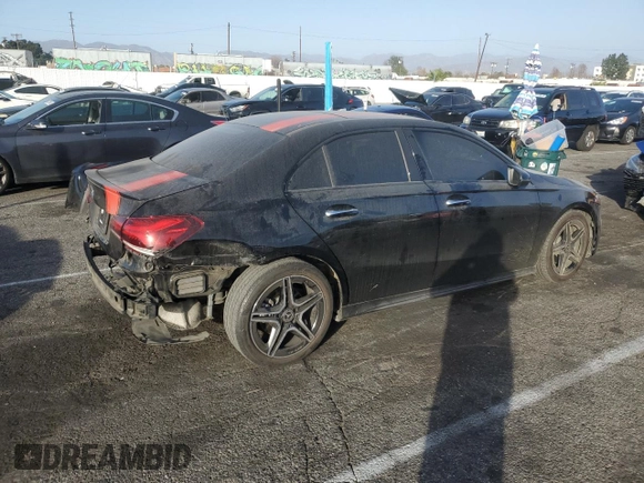 2022 Mercedes-Benz A 220 with VIN W1K3G4EB7NJ360318, listed as a Copart auction lot 87510085 with 50,577 mi miles and Salvage Title. Bid and sale history available at DreamBid. Image 3.