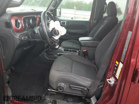 2021 Jeep Wrangler Unlimited Rubicon with VIN 1C4HJXFN1MW695586, listed as a Copart auction lot 59140415 with 47,059 mi miles and Salvage title. Bid and sale history available at DreamBid. Image 7.