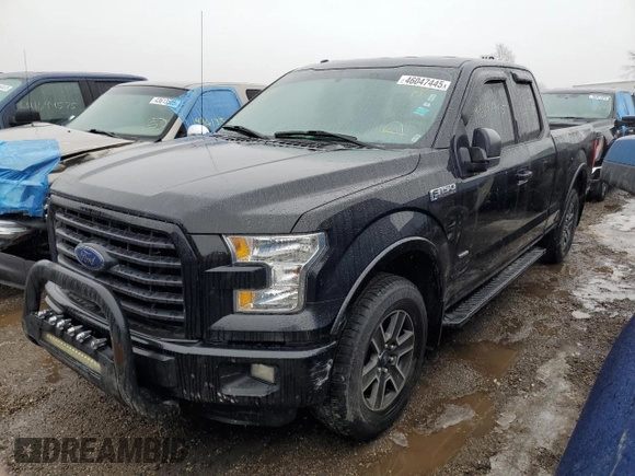 2015 Ford F-150 XLT with VIN 1FTEX1EP4FFC17263, listed as a Copart auction lot 46047445 with 120,574 mi miles and Salvage Title. Bid and sale history available at carsss.com. Image 1.