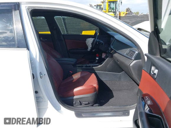2016 Kia Optima SX Turbo with VIN 5XXGW4L25GG016639, listed as a IAAI auction lot 41937575 with 81,336 mi miles and . Bid and sale history available at carsss.com. Image 5.