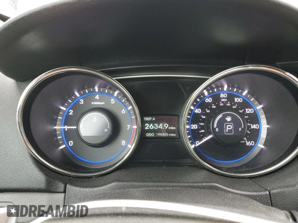 2012 Hyundai Sonata Limited with VIN 5NPEC4AB4CH368693, listed as a Copart auction lot 51092005 with 190,425 mi miles and Salvage Title. Bid and sale history available at DreamBid. Image 9.