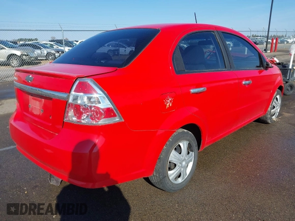 2009 Chevrolet Aveo 1LT with VIN KL1TD56E09B666124, listed as a IAAI auction lot 41888581 with 60,298 mi miles and . Bid and sale history available at DreamBid. Image 4.