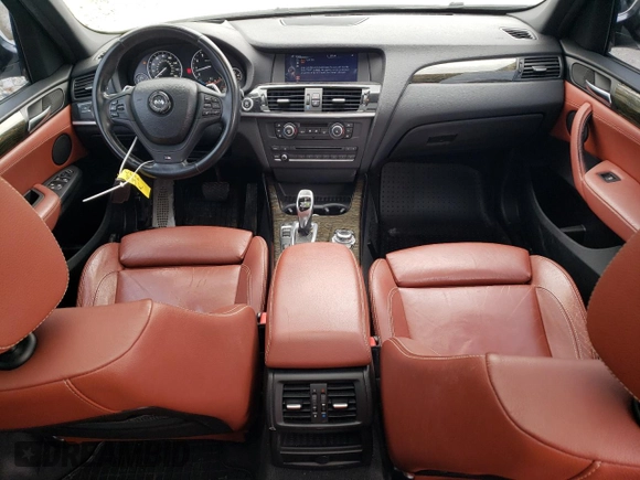 2014 BMW X3 xDrive35i z VIN 5UXWX7C58E0E79170, wystawiony jako Copart lot #52494685 z przebiegiem 110 161 mil mil oraz Szkoda całkowita • Salvage title. Historia ofert i sprzedaży dostępna na DreamBid. Obrazek 8.