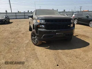 2021 Chevrolet Silverado 1500 Custom with VIN 3GCPYBEH9MG130670, listed as a Copart auction lot 68754854 with 63,770 mi miles and Salvage Title. Bid and sale history available at DreamBid. Image 11.