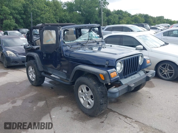 2006 Jeep Wrangler SE with VIN 1J4FA29156P739521, listed as a IAAI auction lot 42563566 with 117,281 mi miles and . Bid and sale history available at DreamBid. Image 1.