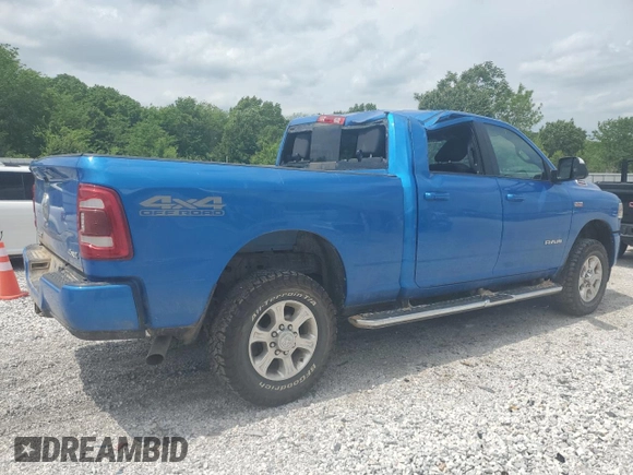 2020 Ram 2500 Big Horn с VIN 3C6UR5DJ2LG268580, выставлен на аукционе Copart как лот 54708165 с пробегом 61 229 миль миль и Списание • Salvage title. История ставок и продаж доступна на DreamBid. Изображение 3.