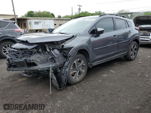 2024 Subaru Crosstrek Premium z VIN JF2GUADC8R8375325, wystawiony jako Copart lot #57247975 z przebiegiem 28 764 mil mil oraz Szkoda całkowita • Salvage title. Historia ofert i sprzedaży dostępna na DreamBid. Obrazek 1.