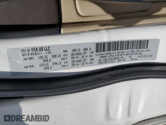 2020 Jeep Grand Cherokee High Altitude с VIN 1C4RJFCT3LC284756, выставлен на аукционе Copart как лот 64639475 с пробегом 58 795 миль миль и Списание • Salvage title. История ставок и продаж доступна на DreamBid. Изображение 14.