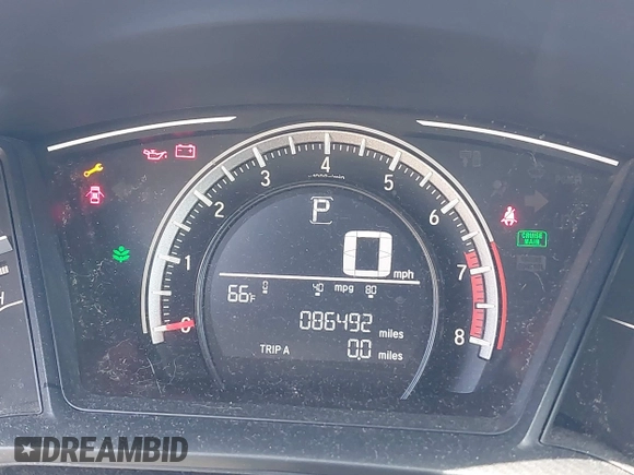 2017 Honda Civic LX with VIN 19XFC2F53HE061622, listed as a IAAI auction lot 42096381 with 86,492 mi miles and . Bid and sale history available at DreamBid. Image 7.