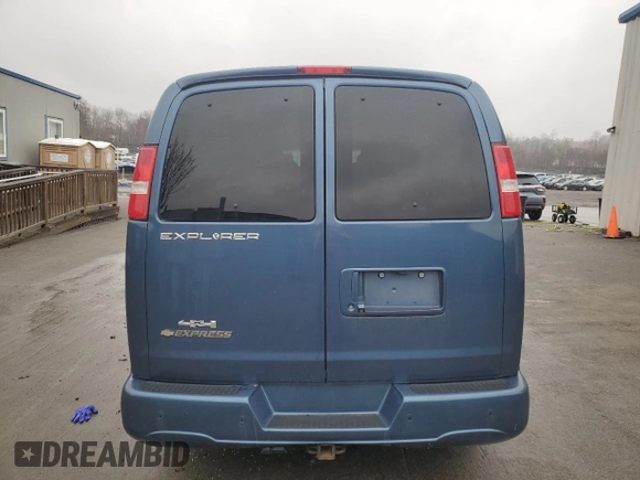 2018 Chevrolet Express Cargo Van with VIN 1GCWGAFG5J1167028, listed as a Copart auction lot 52160735 with 98,945 mi miles and Salvage Title. Bid and sale history available at carsss.com. Image 6.