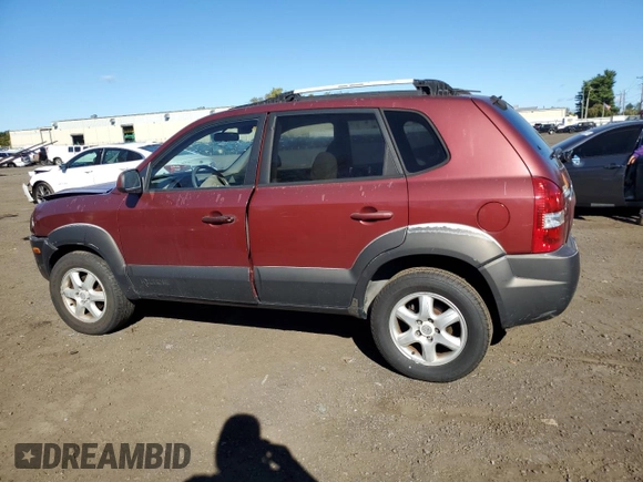 2005 Hyundai Tucson GLS with VIN KM8JN12D75U112964, listed as a Copart auction lot 75042354 with 77,827 mi miles and Salvage Title. Bid and sale history available at carsss.com. Image 2.