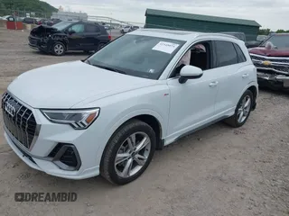 2022 Audi Q3 S line Premium Plus with VIN WA1EECF38N1031860, listed as a IAAI auction lot 42345075 with 27,171 mi miles and . Bid and sale history available at DreamBid. Image 17.