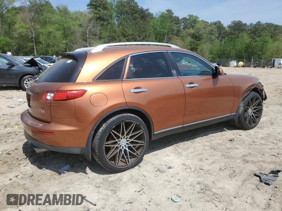 2004 Infiniti FX with VIN JNRAS08W54X224093, listed as a Copart auction lot 54013415 with 195,797 mi miles and Salvage Title. Bid and sale history available at DreamBid. Image 3.
