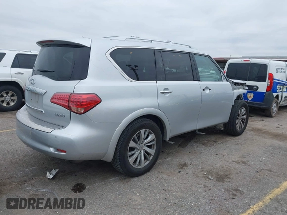 2017 Infiniti QX80 with VIN JN8AZ2NEXH9157802, listed as a IAAI auction lot 41382802 with 126,726 mi miles and . Bid and sale history available at DreamBid. Image 4.
