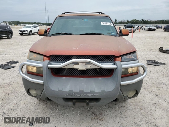 2002 Chevrolet Avalanche z VIN 3GNEC13T12G219144, wystawiony jako Copart lot #55091125 z przebiegiem 267 181 mil mil oraz Czysty tytuł • Clean title. Historia ofert i sprzedaży dostępna na DreamBid. Obrazek 5.