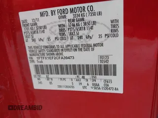 2012 Ford F-150 XL with VIN 1FTFX1EF2CFA39473, listed as a IAAI auction lot 42298394 with 172,439 mi miles and . Bid and sale history available at DreamBid. Image 9.