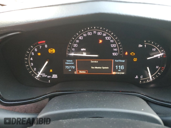 2019 Cadillac CTS AWD z VIN 1G6AW5SX9K0147630, wystawiony jako Copart lot #74014694 z przebiegiem 75 779 mil mil oraz Szkoda całkowita • Salvage title. Historia ofert i sprzedaży dostępna na DreamBid. Obrazek 9.