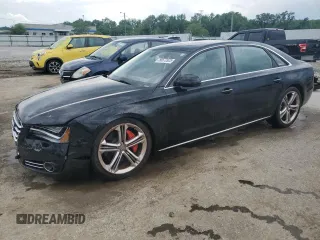 2013 Audi A8 4.0L с VIN WAUR2AFD0DN019025, выставлен на аукционе Copart как лот 58672825 с пробегом 89 251 миль миль и На запчасти • Non repairable. История ставок и продаж доступна на DreamBid. Изображение 1.