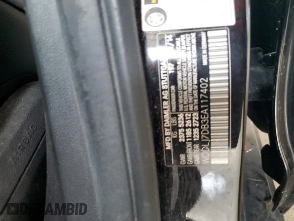 2014 Mercedes-Benz CLS 550 with VIN WDDLJ7DB3EA117402, listed as a Copart auction lot 63158185 with 146,038 mi miles and Clean title. Bid and sale history available at DreamBid. Image 12.