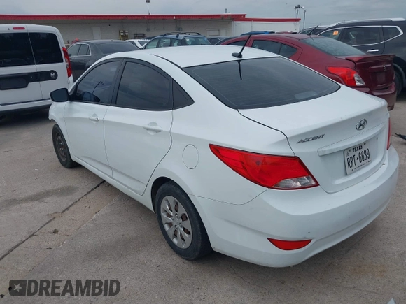 2016 Hyundai Accent SE with VIN KMHCT4AE1GU044156, listed as a IAAI auction lot 42350598 with 130,287 mi miles and . Bid and sale history available at DreamBid. Image 3.
