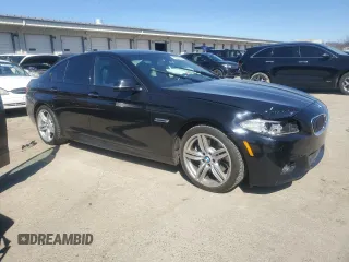 2016 BMW 5 Series 535i with VIN WBA5B1C54GG132111, listed as a Copart auction lot 43409355 with 133,043 mi miles and Salvage Title. Bid and sale history available at DreamBid. Image 4.