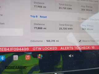 2018 Tesla Model 3 Long Range Battery with VIN 5YJ3E1EB4JF094496, listed as a IAAI auction lot 41983799 with 188,316 mi miles and . Bid and sale history available at DreamBid. Image 7.