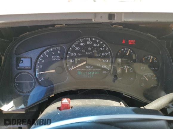 2002 Chevrolet Tahoe LS with VIN 1GNEK13T12J169198, listed as a Copart auction lot 53143445 with 152,022 mi miles and Salvage title. Bid and sale history available at DreamBid. Image 9.